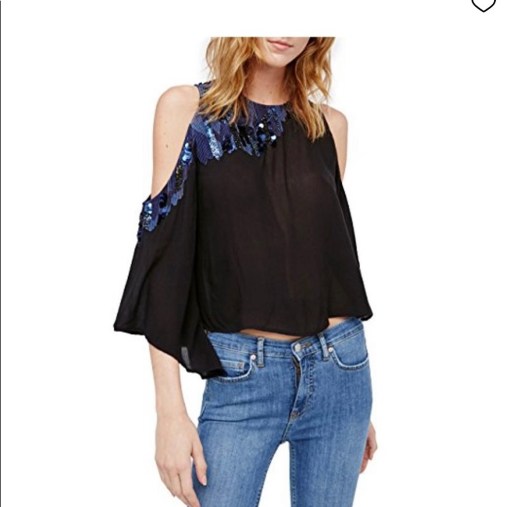Free people All about you embellished top.